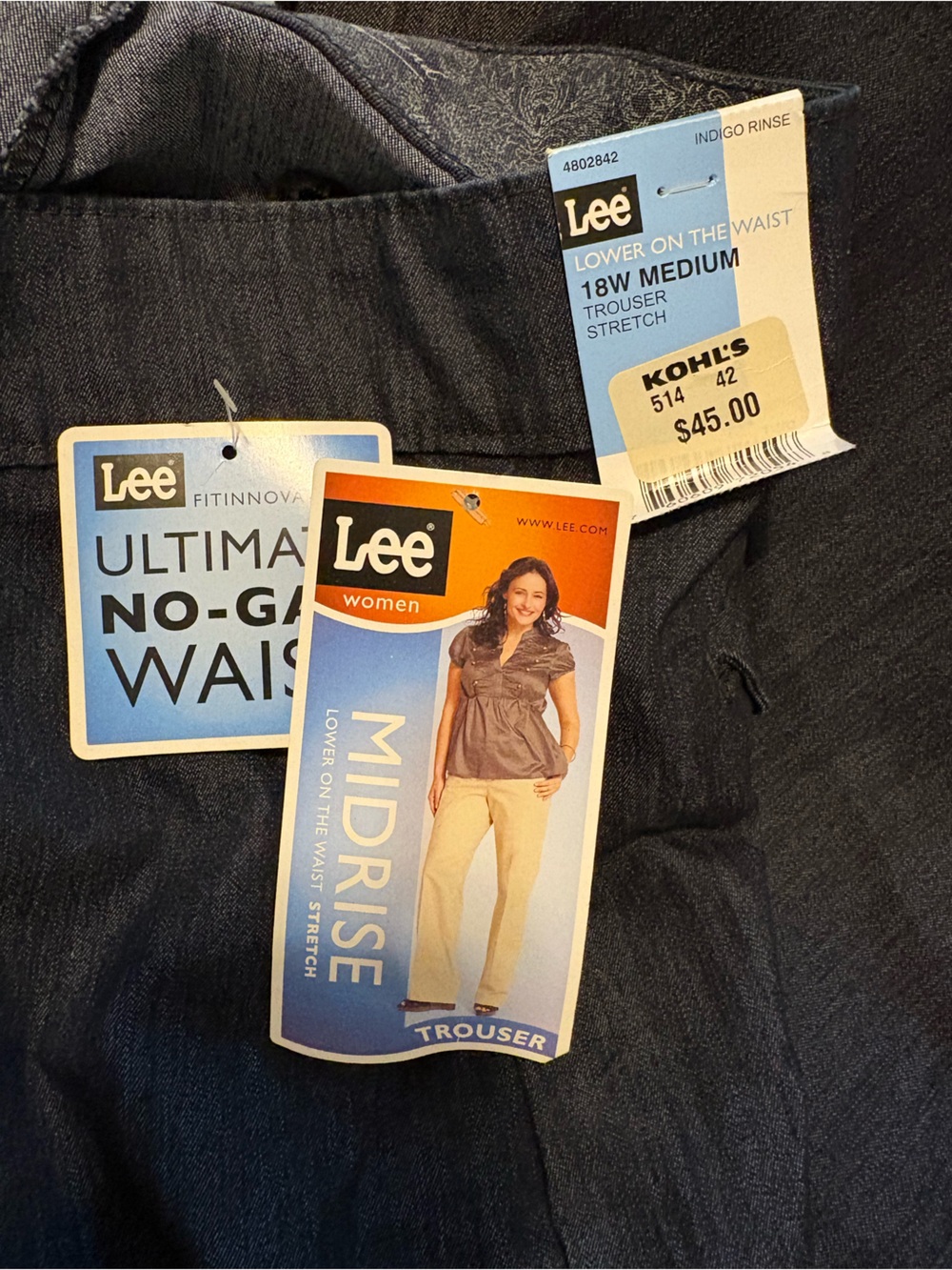 Lee Women Mid Rise Trouser Jeans Indigo Rinse